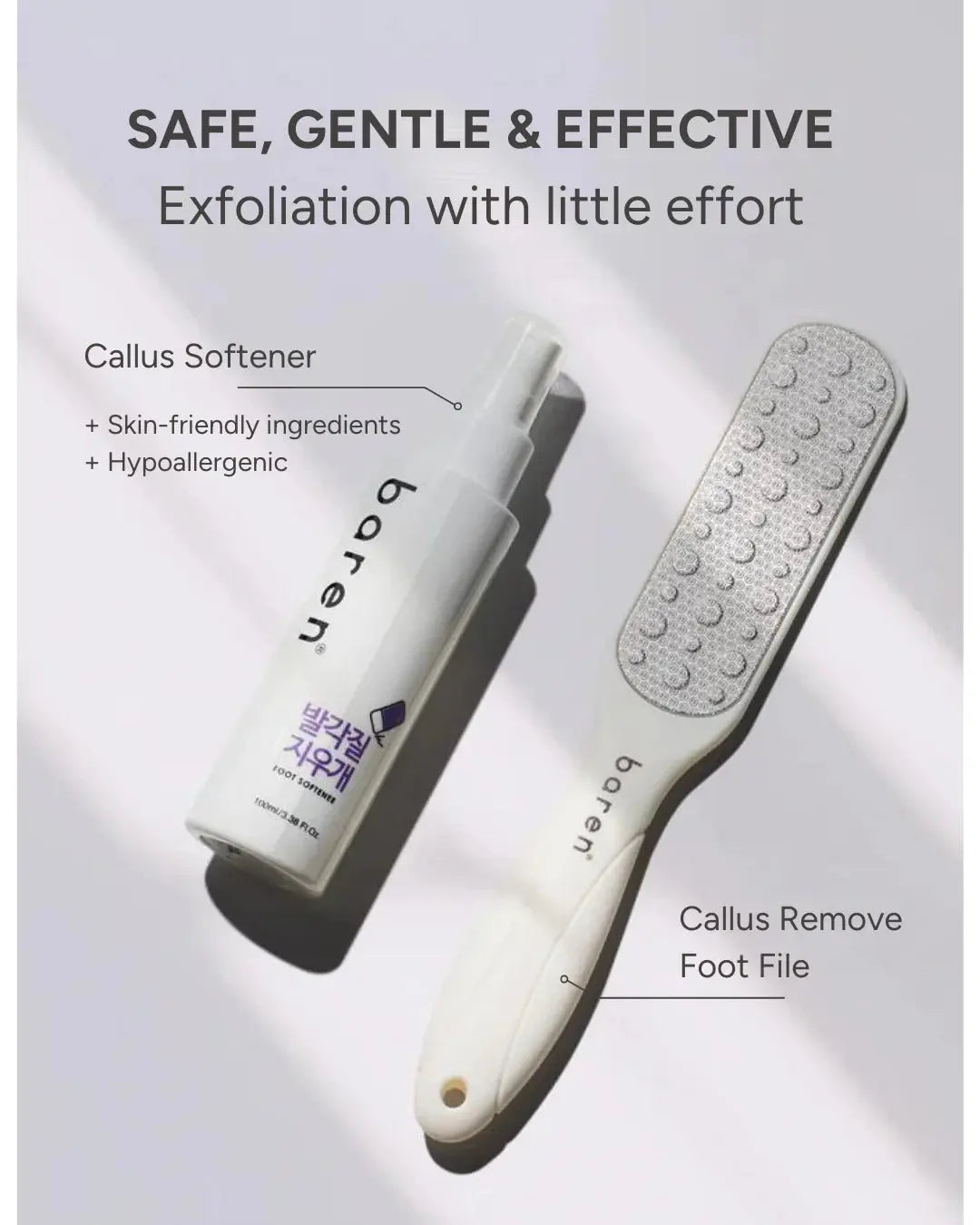 Baren - Foot Callus Eraser Home Set (Mist + Foot File) BAREN
