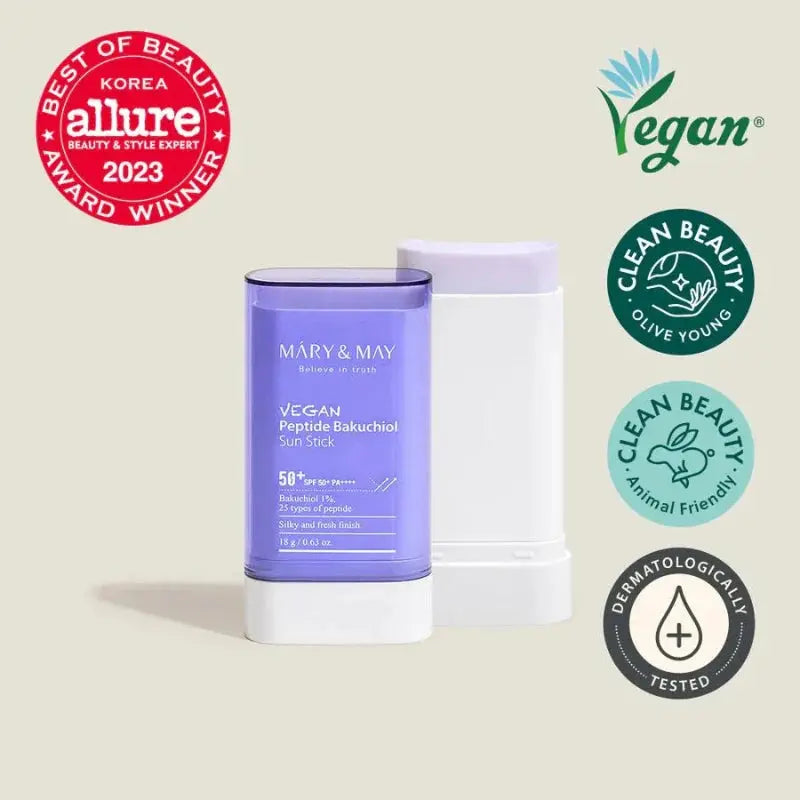 Vegan Peptide Bakuchiol Sun Stick SPF50+ PA++++ Mary & May
