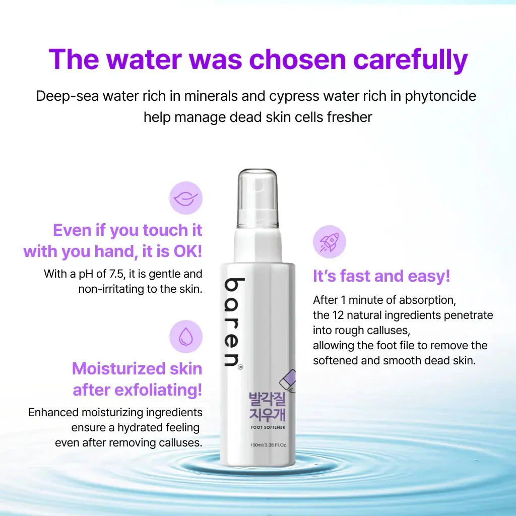 Baren - Foot Callus Eraser Home Set (Mist + Foot File) BAREN