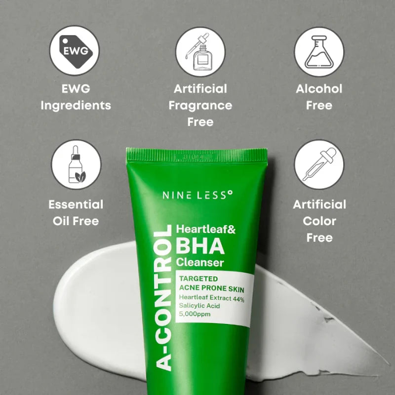 Nineless - A-Control Heartleaf & BHA Cleanser