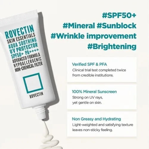 ROVECTIN - Skin Essentials Aqua Soothing UV Protector SPF 50+ PA++++