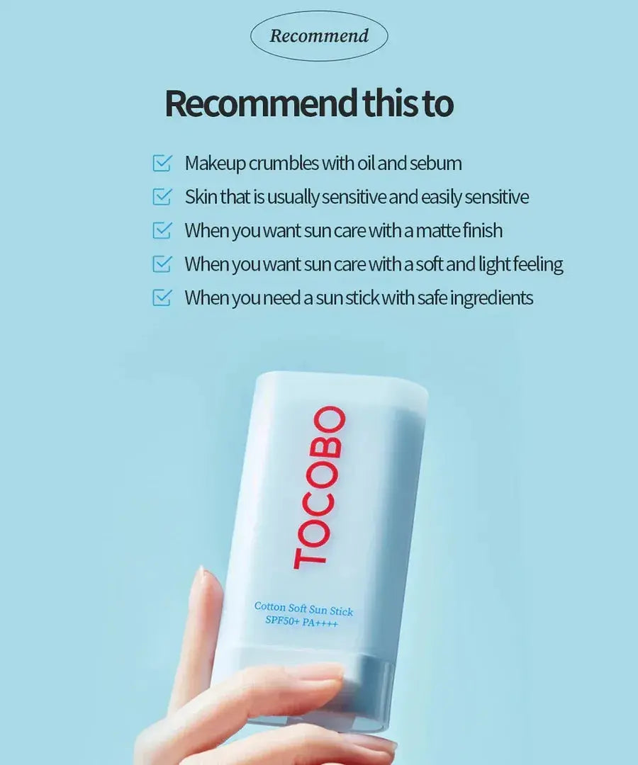 TOCOBO - Cotton Soft Sun Stick SPF50+ PA++++ TOCOBO