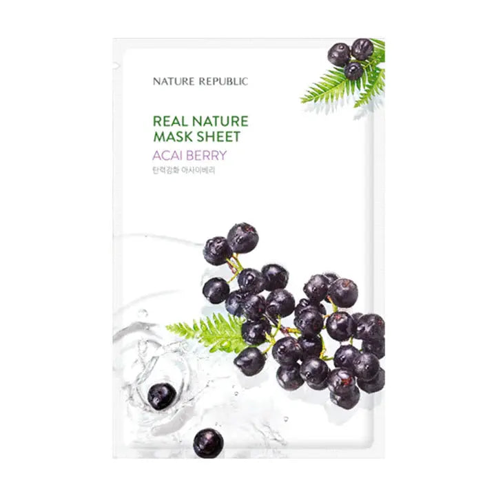 Nature Republic - Real Nature Mask Sheet - Acaiberry NATURE REPUBLIC