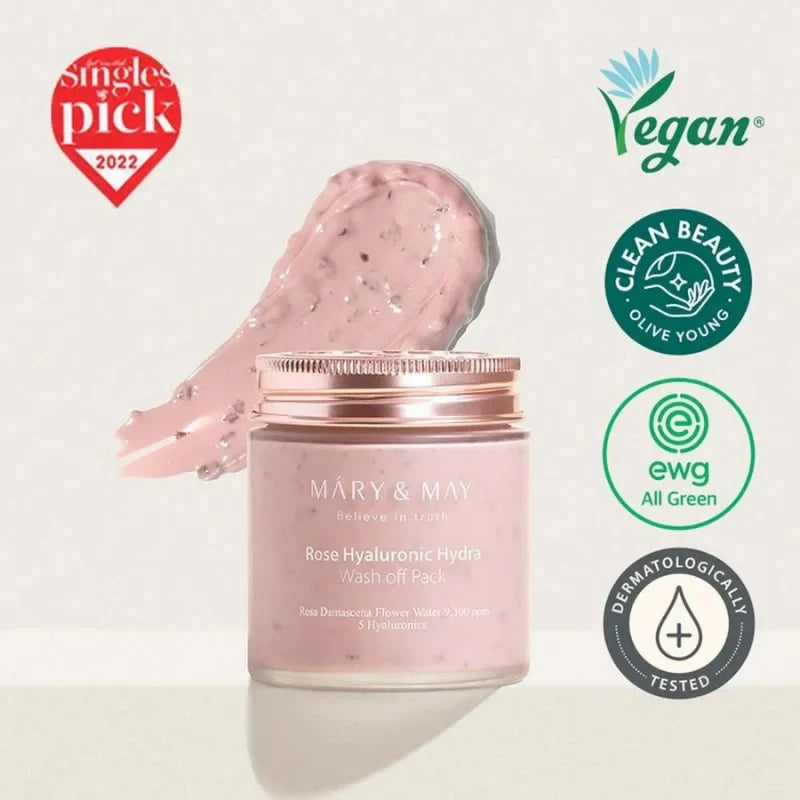 Mary & May - Rose Hyaluronic Hydra Wash Off Pack
